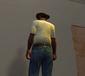 Un-sagged Blue Jeans